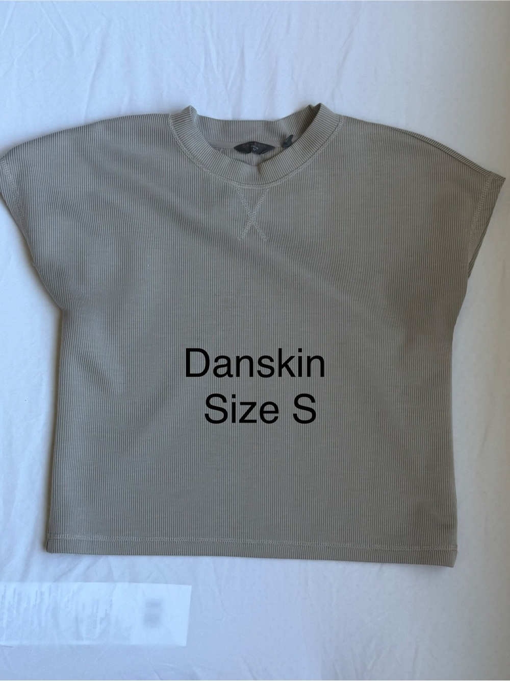 Danskin Boxy Ribbed Top in Taupe